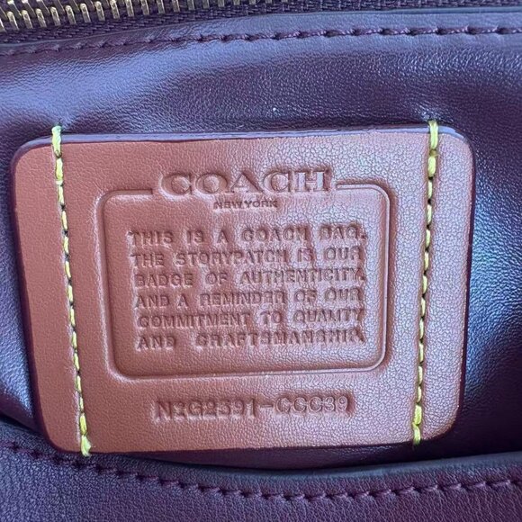 COACH women's SLOUCHY ROGUE handbag size 35.5*21*16 cm - Picture 9 of 9